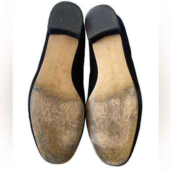 Zara Velvet Trafaluc Beetle/Bee Embellished  shoes limited edition SZ 38 - Picture 9 of 10